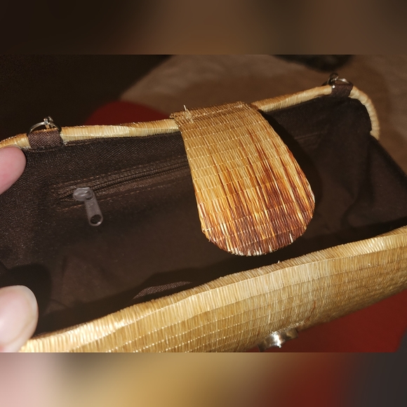 Straw Ombre Clutch | Vintage | Retro | - Picture 5 of 7